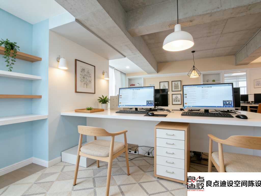 原木北欧风办公室软装设计|低成本装出治愈感办公空间 员工效率直接翻倍✨